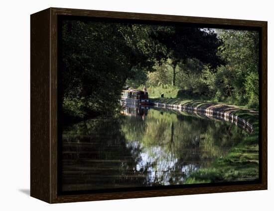 The National Trust Section at Lapworth Locks of the Canal, Warwickshire, United Kingdom-David Hughes-Framed Premier Image Canvas