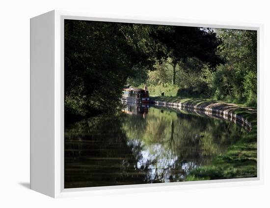 The National Trust Section at Lapworth Locks of the Canal, Warwickshire, United Kingdom-David Hughes-Framed Premier Image Canvas