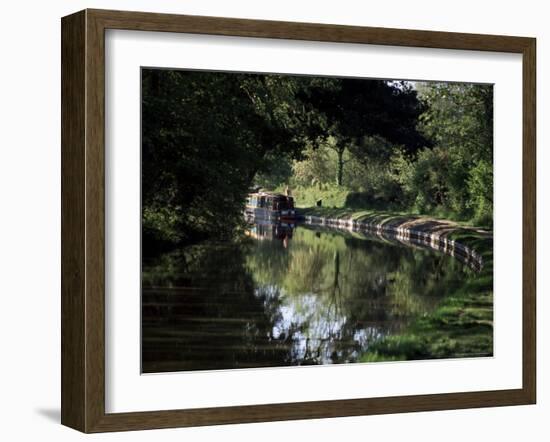 The National Trust Section at Lapworth Locks of the Canal, Warwickshire, United Kingdom-David Hughes-Framed Photographic Print