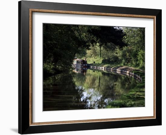 The National Trust Section at Lapworth Locks of the Canal, Warwickshire, United Kingdom-David Hughes-Framed Photographic Print