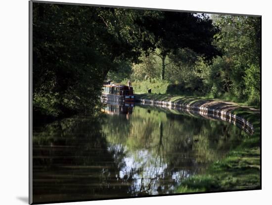 The National Trust Section at Lapworth Locks of the Canal, Warwickshire, United Kingdom-David Hughes-Mounted Photographic Print