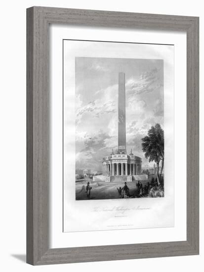 The National Washington Monument, Washington DC, USA, 1855-AC Warren-Framed Giclee Print