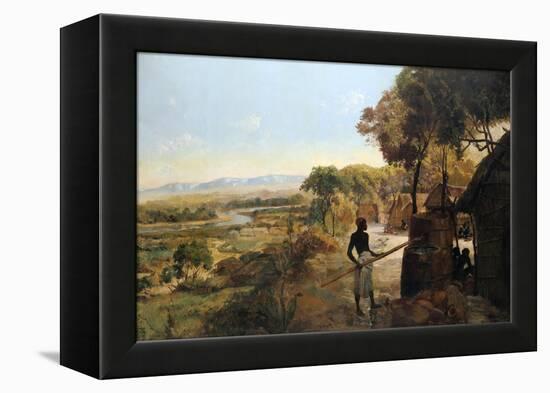 The Native Village on the River, 1900-null-Framed Premier Image Canvas