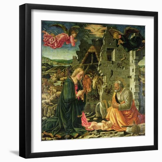 The Nativity, 1465-70 (Oil on Panel)-Fra Filippo Lippi-Framed Giclee Print