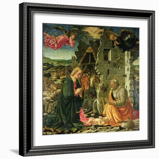 The Nativity, 1465-70 (Oil on Panel)-Fra Filippo Lippi-Framed Giclee Print