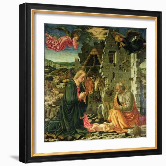 The Nativity, 1465-70 (Oil on Panel)-Fra Filippo Lippi-Framed Giclee Print