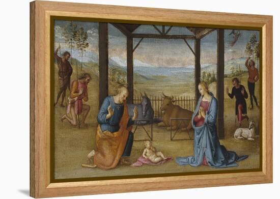 The Nativity, 1500-05-Pietro Perugino-Framed Premier Image Canvas