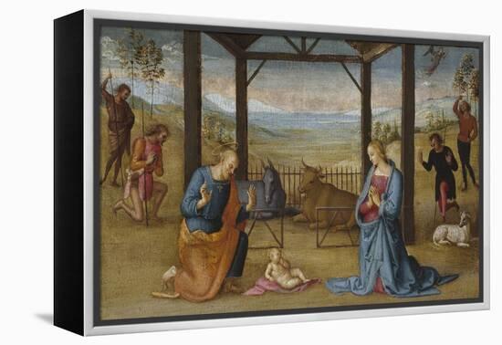 The Nativity, 1500-05-Pietro Perugino-Framed Premier Image Canvas