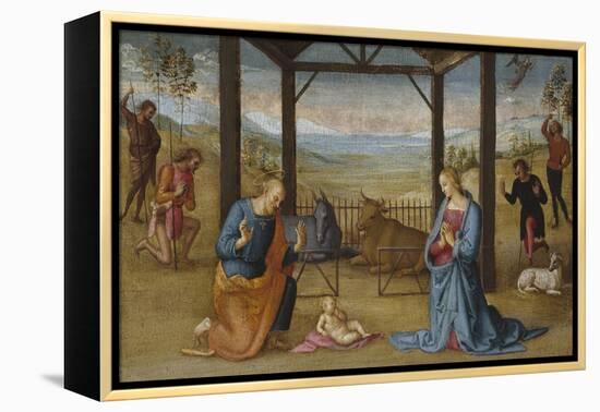 The Nativity, 1500-05-Pietro Perugino-Framed Premier Image Canvas