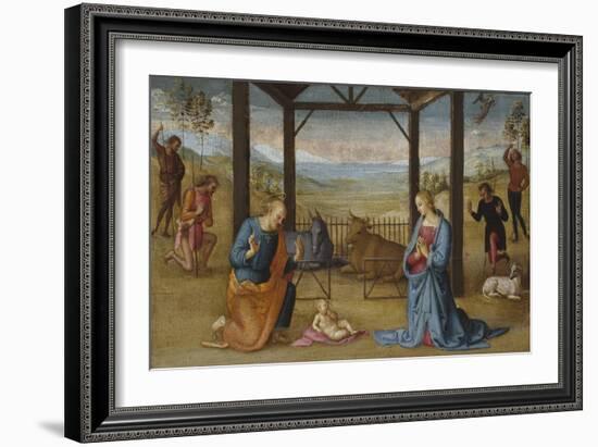 The Nativity, 1500-05-Pietro Perugino-Framed Giclee Print