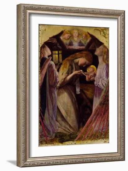 The Nativity, 1858 (Oil on Canvas)-Arthur Hughes-Framed Giclee Print