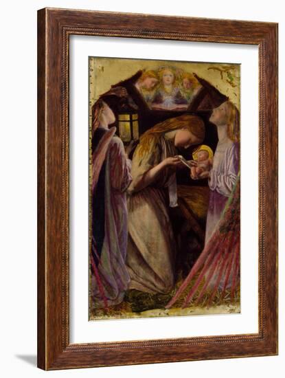 The Nativity, 1858 (Oil on Canvas)-Arthur Hughes-Framed Giclee Print