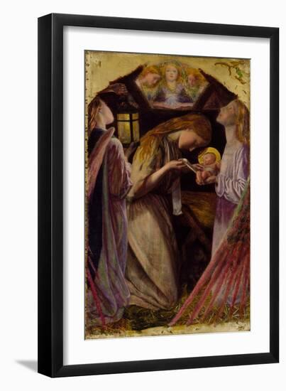 The Nativity, 1858 (Oil on Canvas)-Arthur Hughes-Framed Giclee Print