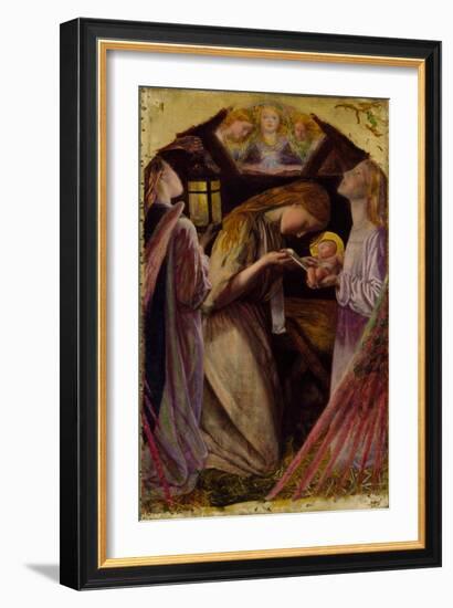 The Nativity, 1858 (Oil on Canvas)-Arthur Hughes-Framed Giclee Print