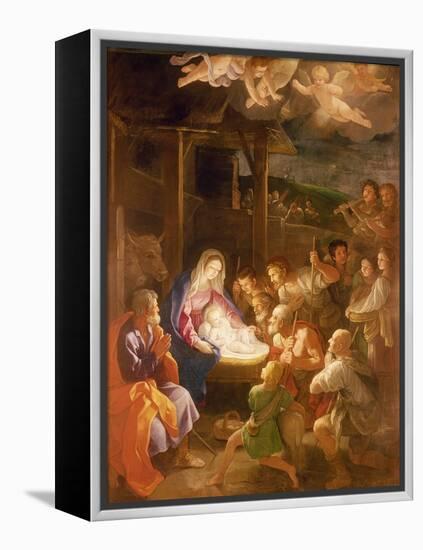 The Nativity at Night, 1640-Guido Reni-Framed Premier Image Canvas