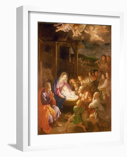 The Nativity at Night, 1640-Guido Reni-Framed Giclee Print