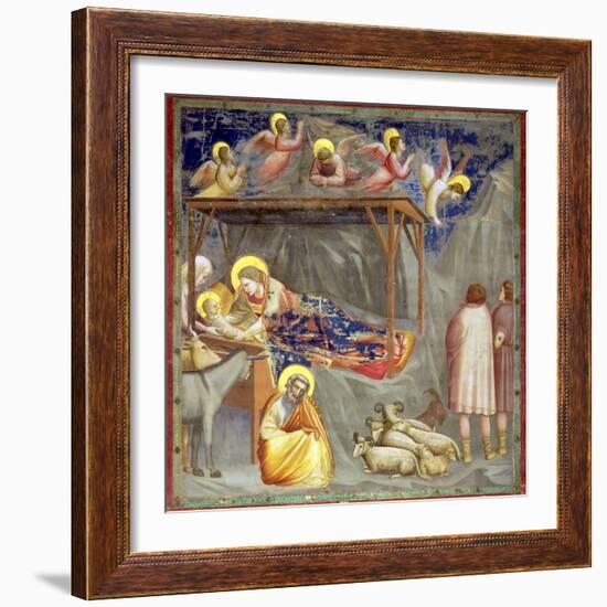 The Nativity, C.1305-Giotto di Bondone-Framed Premium Giclee Print