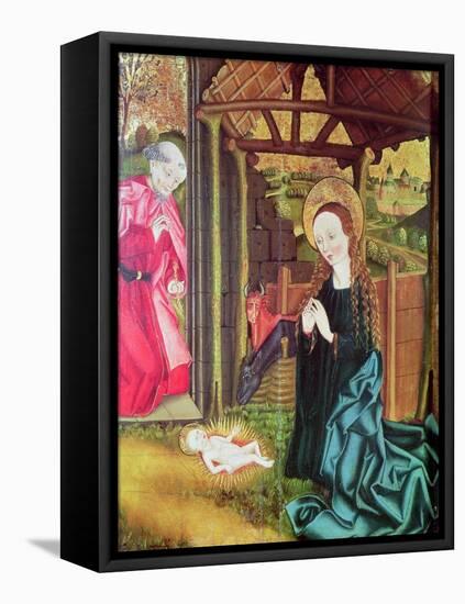 The Nativity, C.1470 (Oil on Panel)-German School-Framed Premier Image Canvas