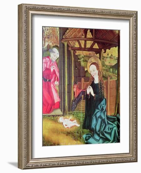 The Nativity, C.1470 (Oil on Panel)-German School-Framed Giclee Print