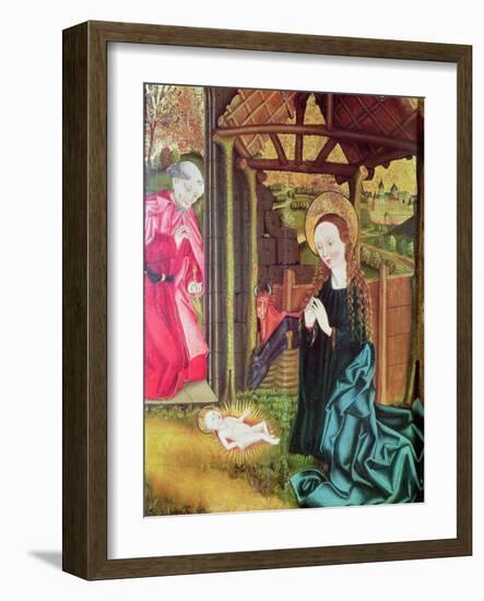 The Nativity, C.1470 (Oil on Panel)-German School-Framed Giclee Print