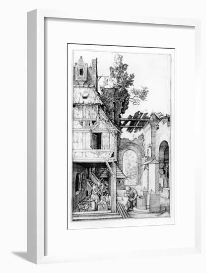 The Nativity, C.1504 (Engraving)-Albrecht Dürer-Framed Giclee Print