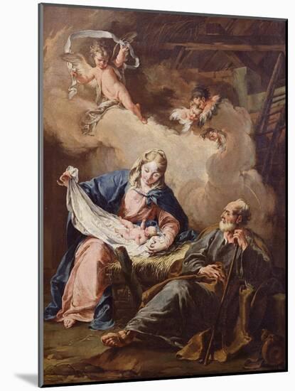 The Nativity, C.1730-40-Giovanni Battista Pittoni-Mounted Giclee Print