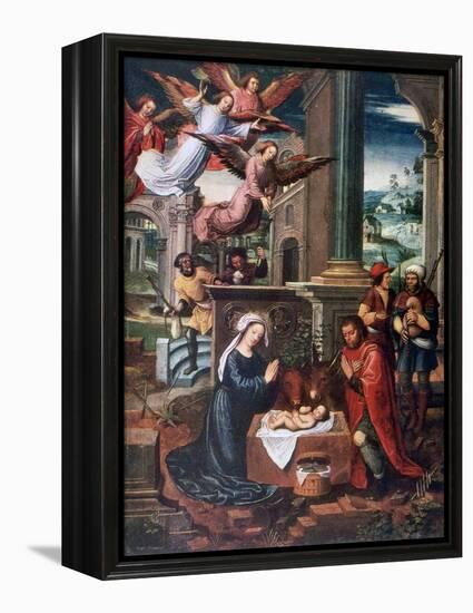 The Nativity, C1500-1550-Ambrosius Benson-Framed Premier Image Canvas