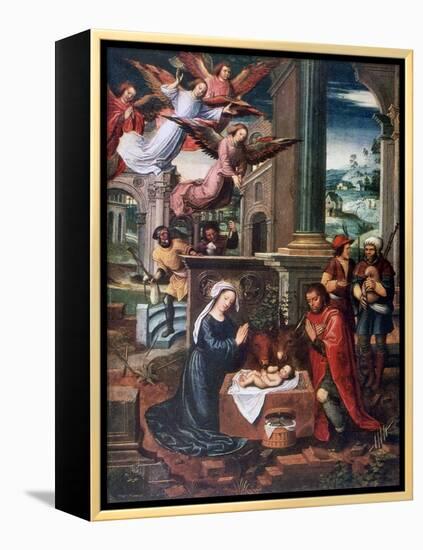 The Nativity, C1500-1550-Ambrosius Benson-Framed Premier Image Canvas