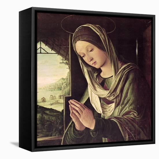 The Nativity, circa 1490-Lorenzo Costa-Framed Premier Image Canvas