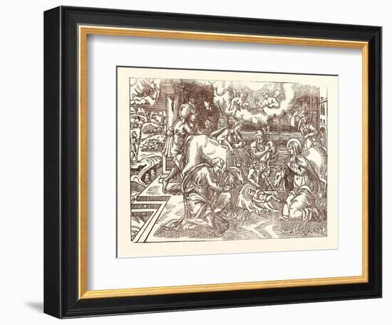 The Nativity, from a Scarce Print-null-Framed Giclee Print