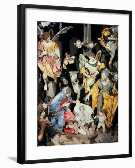 The Nativity, Made in Naples, Detail of the Central Section-null-Framed Giclee Print