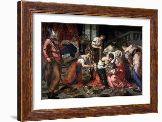 The Nativity of John the Baptist, 1550-Jacopo Tintoretto-Framed Giclee Print