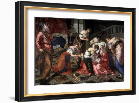 The Nativity of John the Baptist, 1550-Jacopo Tintoretto-Framed Giclee Print