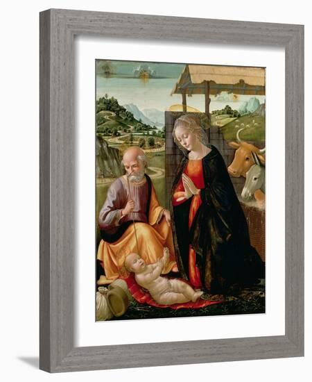 The Nativity (Post Cleaning)-Domenico Ghirlandaio-Framed Giclee Print