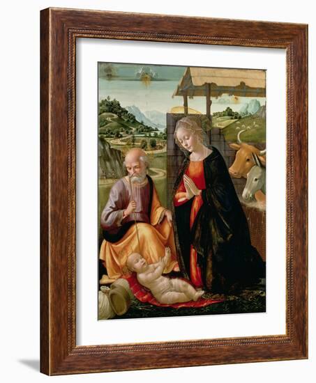 The Nativity (Post Cleaning)-Domenico Ghirlandaio-Framed Giclee Print