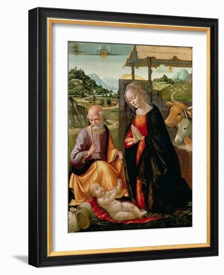 The Nativity (Post Cleaning)-Domenico Ghirlandaio-Framed Giclee Print