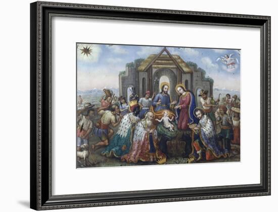 The Nativity with the Adoration of the Magi and Shepherds, 18th Century-null-Framed Giclee Print