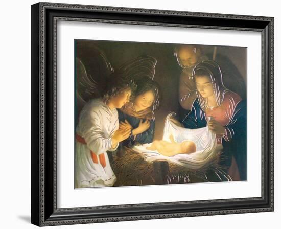 The Nativity-Gerrit van Honthorst-Framed Art Print