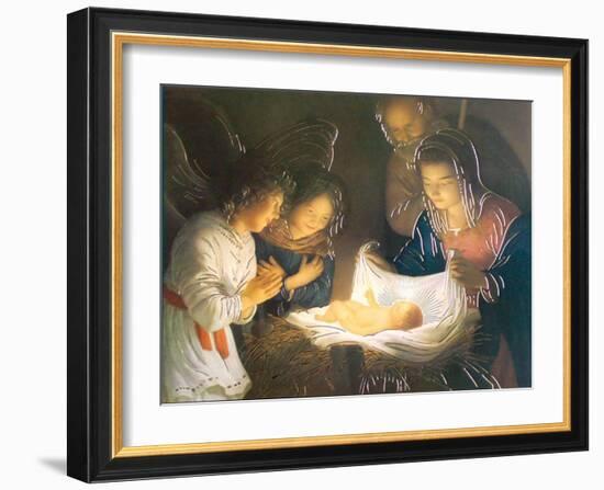 The Nativity-Gerrit van Honthorst-Framed Art Print