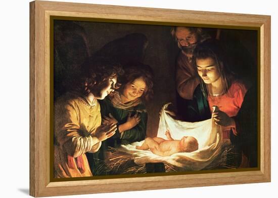 The Nativity-Gerrit van Honthorst-Framed Premier Image Canvas