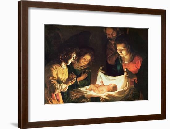 The Nativity-Gerrit van Honthorst-Framed Giclee Print