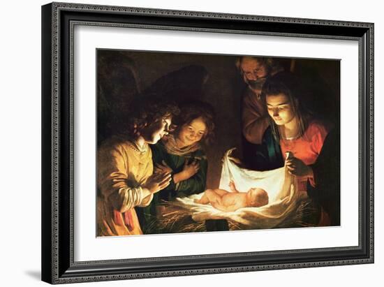 The Nativity-Gerrit van Honthorst-Framed Giclee Print