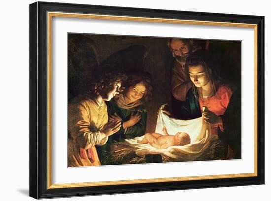 The Nativity-Gerrit van Honthorst-Framed Giclee Print