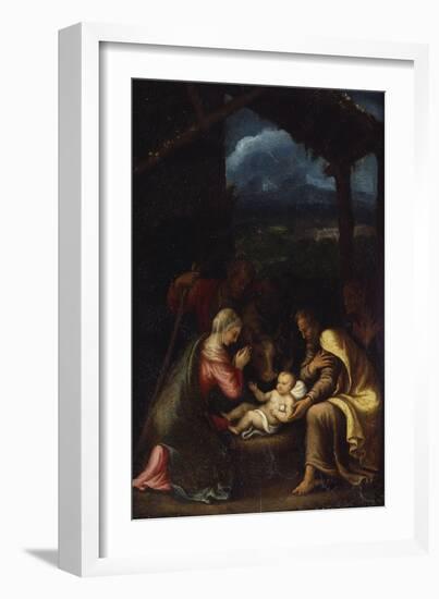 The Nativity-Giulio Romano-Framed Giclee Print