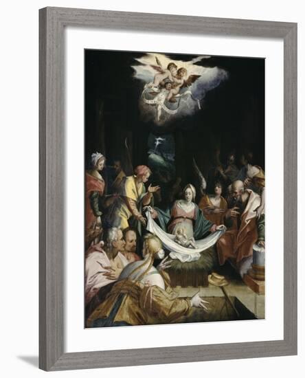 The Nativity-Hans von Aachen-Framed Premium Giclee Print