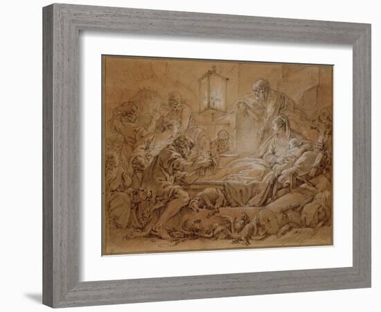 The Nativity-Francois Boucher-Framed Giclee Print