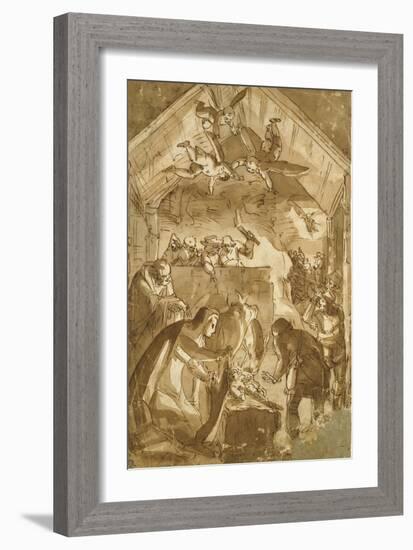 The Nativity-Luca Cambiaso-Framed Giclee Print