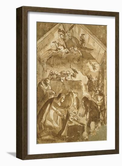 The Nativity-Luca Cambiaso-Framed Giclee Print