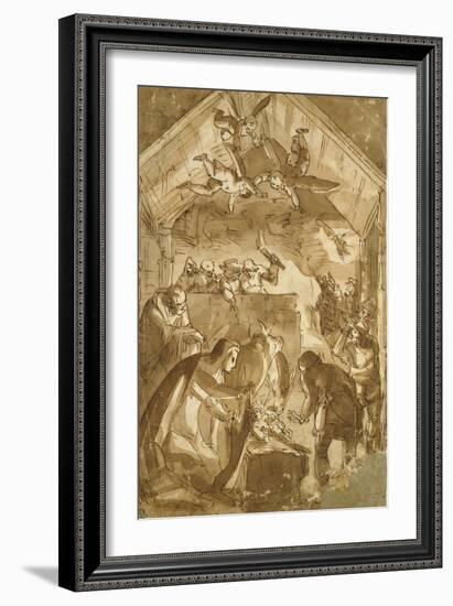The Nativity-Luca Cambiaso-Framed Giclee Print