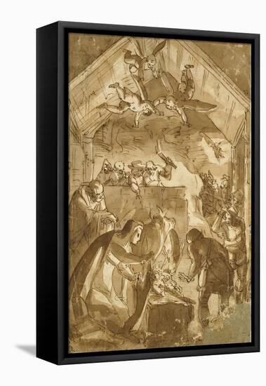 The Nativity-Luca Cambiaso-Framed Premier Image Canvas